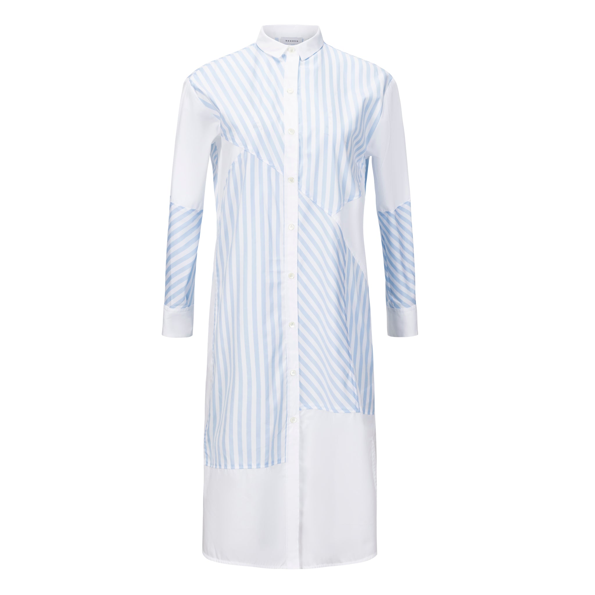 blue and white patchwork dress Camila Floral Patchwork Maxi Dress- Blue main image 1