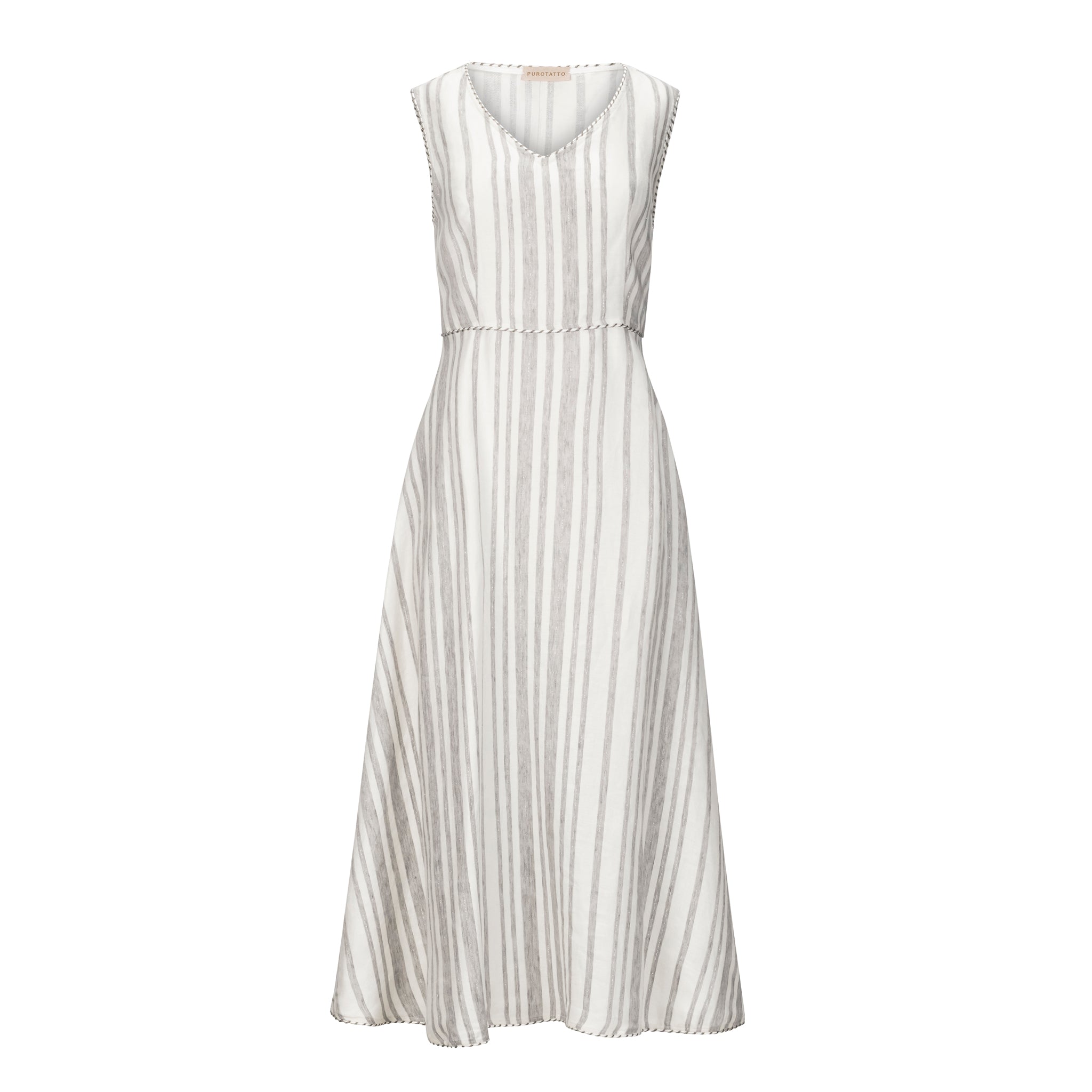 Purotatto Tiered Linen Maxi Dress Timeless Martha's Vineyard