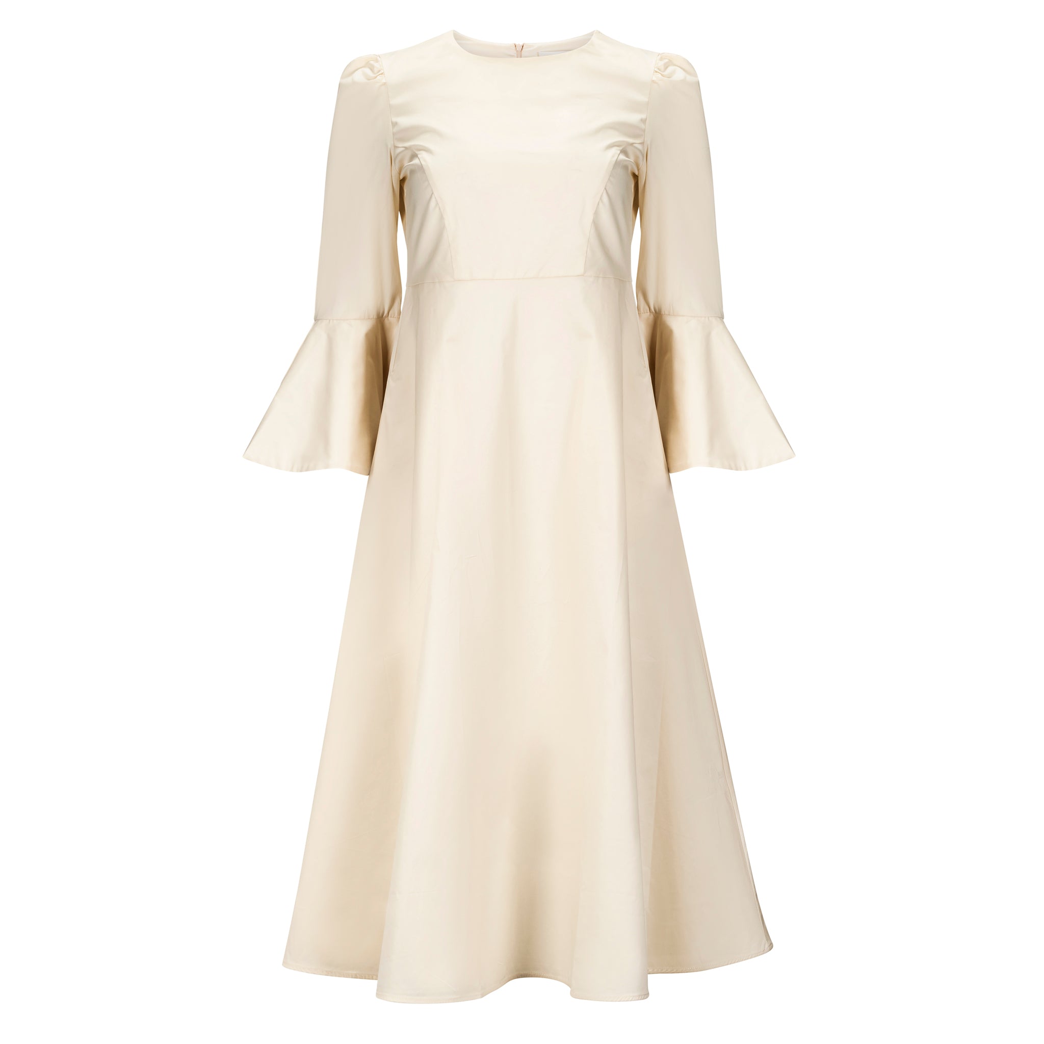 Meimeij Cream Bell Sleeve Midi Dress Timeless Meimeij Cream Bell Sleeve Midi Dress Timeless