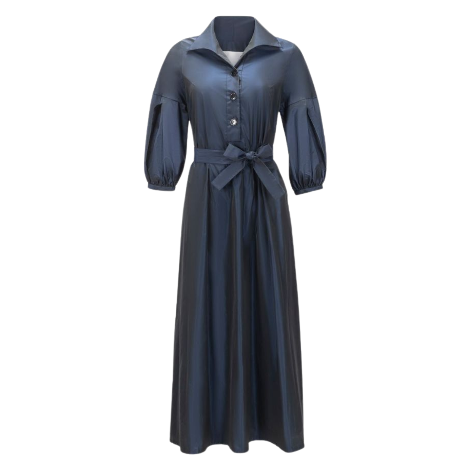 taffeta maxi dress Margareth & Moi Women's Navy Taffeta Maxi Gown Dress – Timeless