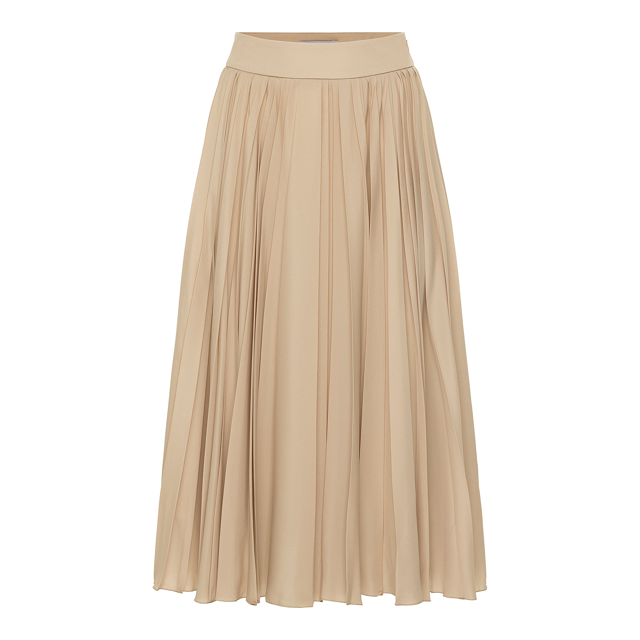 Peserico Pleated A-line Skirt in Beige – Timeless