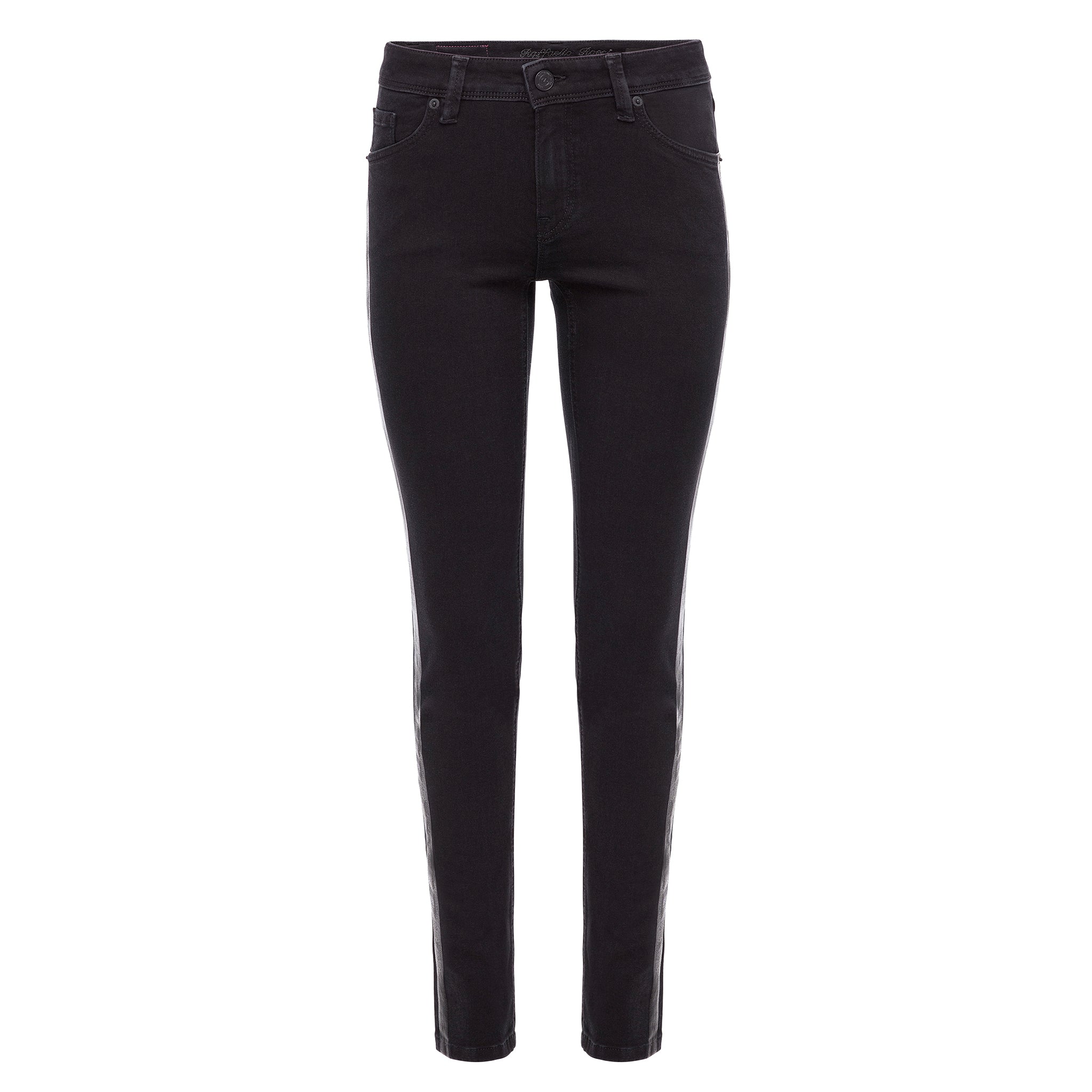 Raffaello Rossi Sinty Stripe Skinny Jean in Black – Timeless