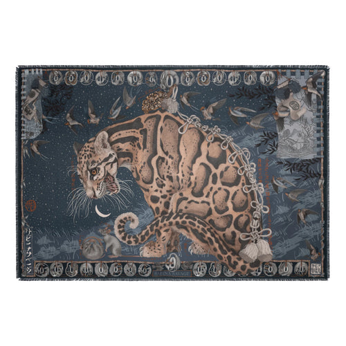 Sabina Savage Lunar Leopard Silk Twill Rectangle Scarf Timeless Martha's Vineyard 