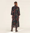 Mantero Black Silk Bridle Belt Print Dress Timeless Martha's Vineyard 