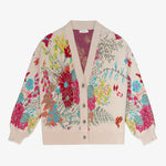 Mantero Colorful Claude Floral Button Down Cardigan Timeless Martha's Vineyard 