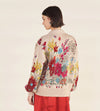 Mantero Colorful Claude Floral Button Down Cardigan Timeless Martha's Vineyard 