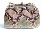 Colombetti Vintage Python Clutch Crossbody Pink Green Timeless Martha's Vineyard 