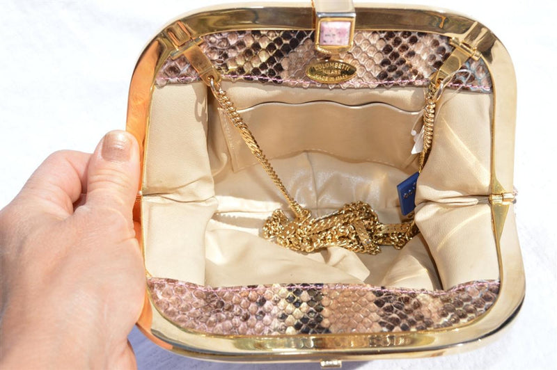 Colombetti Vintage Petite Python Bag Blush Taupe Timeless Martha's Vineyard 