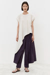 MeiMeij Navy Asymmetrical Short Sleeve Top Timeless Martha's Vineyard 