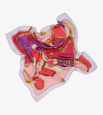 Mantero Cotswolds Riding Pink 90x90 Square Silk Scarf Timeless Martha's Vineyard 