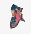 Mantero Cotswolds Riding Sky Blue 90x90 Silk Scarf Timeless Martha's Vineyard 