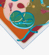 Mantero Cotswolds Riding Silk Scarf 90x90 Blue Green Timeless Martha's Vineyard 