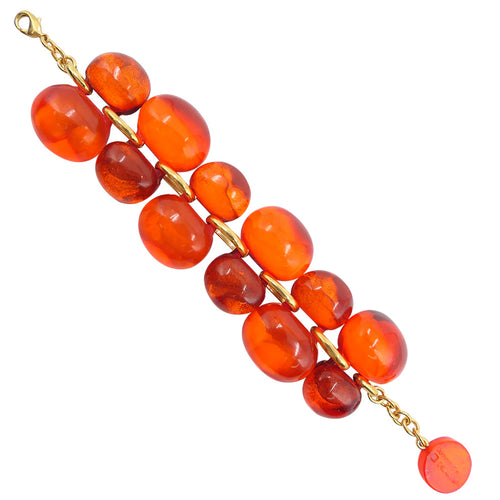 Dominique Denaive Orange Andrea Bubble Bracelet Timeless Martha's Vineyard 