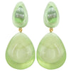 Dominique Denaive Green Ivana Resin Drop Clip Earring Timeless Martha's Vineyard 