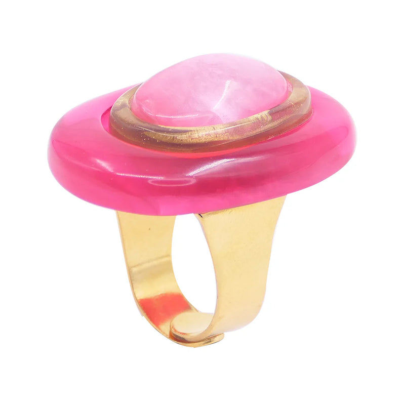 Dominique Denaive Pink White Raquel Statement Ring Timeless Martha's Vineyard 