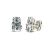 Double Oval Simulated Diamond Stud Earrings Timeless Martha's Vineyard