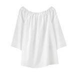 Poplin Tie-Neck Top - White