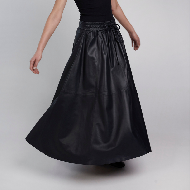 Utzon Leather Maxi Skirt Timeless Martha's Vineyard
