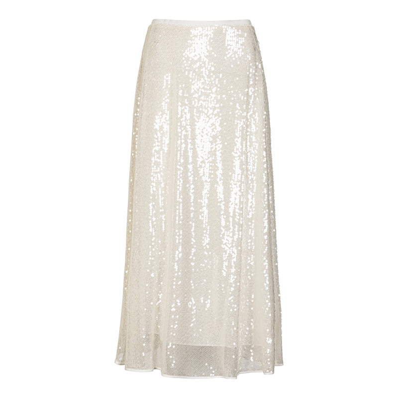 Natan White Cirque Sequins Ankle Skirt Timeless Martha's Vineyard 