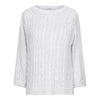 Amina Rubinacci San Marino Sequins Cable Knit Sweater - White Timeless Martha's Vineyard 