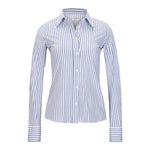 Skin Like Fitted Button Down Shirt - Double Stripe Blue