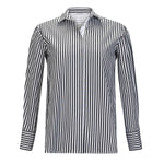 Rosso35 Long Sleeve Shirt with Back Contrast Pleats Timeless Martha's Vineyard 