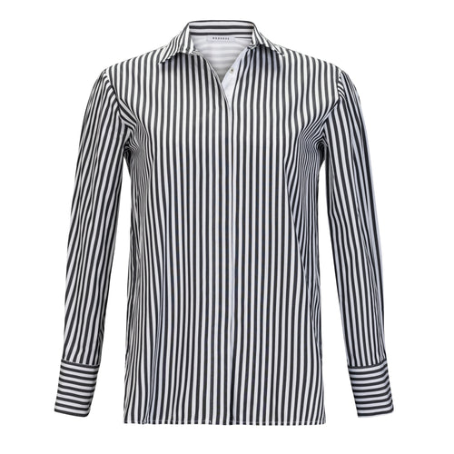 Rosso35 Long Sleeve Shirt with Back Contrast Pleats Timeless Martha's Vineyard 