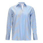 Rosso35 Long Sleeve Shirt with Back Contrast Pleats Timeless Martha's Vineyard 