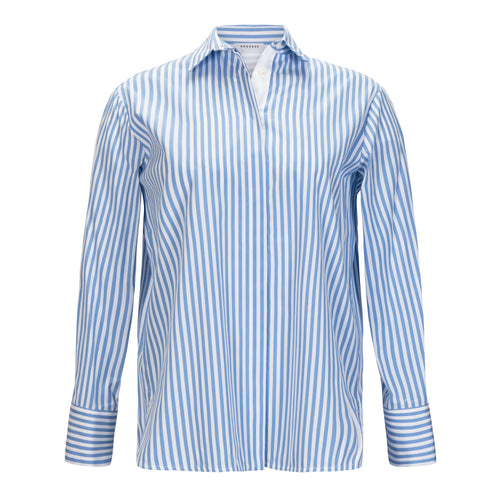 Rosso35 Long Sleeve Shirt with Back Contrast Pleats Timeless Martha's Vineyard 