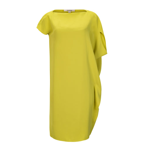 Maison Natan Chartreuse Chance Flow Knee Length Dress Timeless Martha's Vineyard 