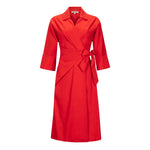 Caen Wrap Dress - Poppy Red