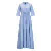 Lavi Short Sleeve Maxi Dress Blue + White Stripe Timeless Martha's Vineyard 