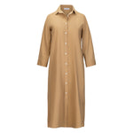 Long Sleeve Shirt Dress - Sand