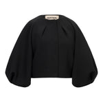Natan Black Balta Wool Cropped Jacket Timeless Martha's Vineyard 