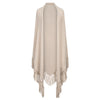 Douxdimanche Cream Cashmere Triangle Fringe Yumi Wrap Timeless Martha's Vineyard 