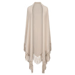 Douxdimanche Cream Cashmere Triangle Fringe Yumi Wrap Timeless Martha's Vineyard 