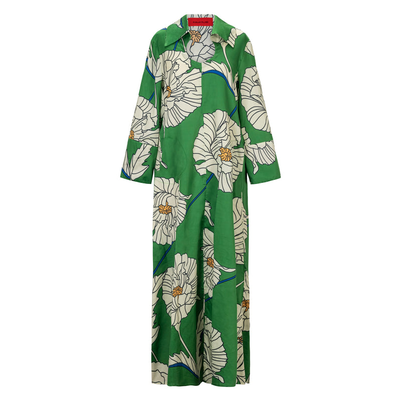Margareth & Moi Hublot Floral Print Maxi Dress Green Timeless Martha's Vineyard 