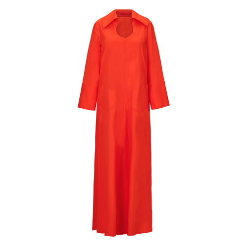 Margareth & Moi Hublot Maxi Dress Vermillion Orangen Timeless Martha's Vineyard 