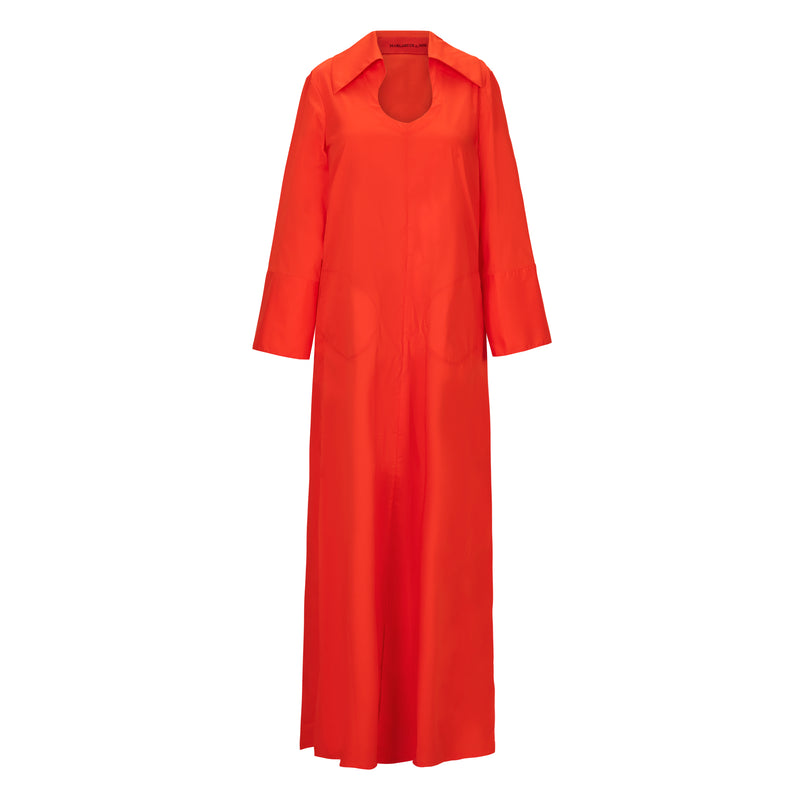Margareth & Moi Hublot Maxi Dress Vermillion Orangen Timeless Martha's Vineyard 