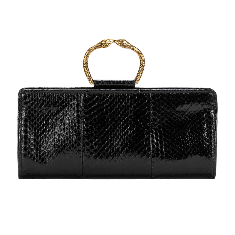 Nisida Python Clutch Black