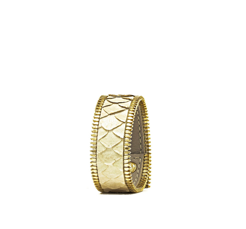 Coralie Paris  Iridescent Cream Mr & Ms Python Bracelet Timeless Martha's Vineyard 