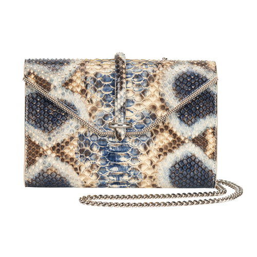 Coralie Paris Blue Python Crossbody Timeless Martha's Vineyard