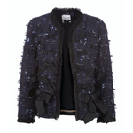 Edward Achour Navy Black Ribbon Bow Jacket Timeless Martha's Vineyard 