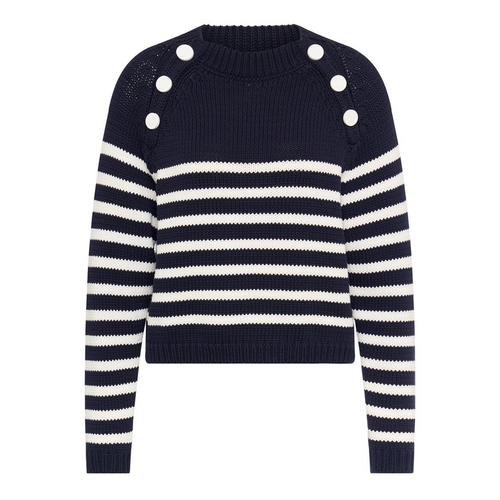 Maison Common Striped Sailors Sweater - Navy + White Timeless Martha's Vineyard 