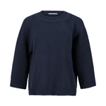 La Fée Parisienne Chunky Knit Cloe Silk Navy Sweater Timeless Martha's Vineyard 