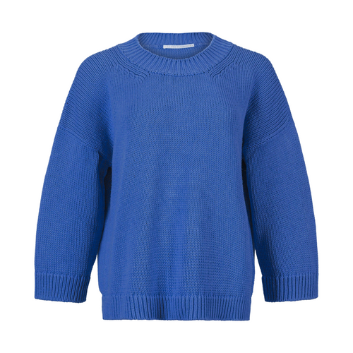 La Fée Parisienne Chunky Silk Knit Silk Blue Sweater Timeless Martha's Vineyard 