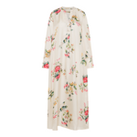 Momani Yui Cream Floral Printed Silk Maxi Dress 