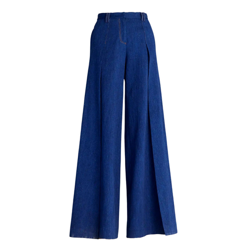Palmer / / Harding Spliced Extra Wide Denim Trousers Timeless Martha's Vineyard 