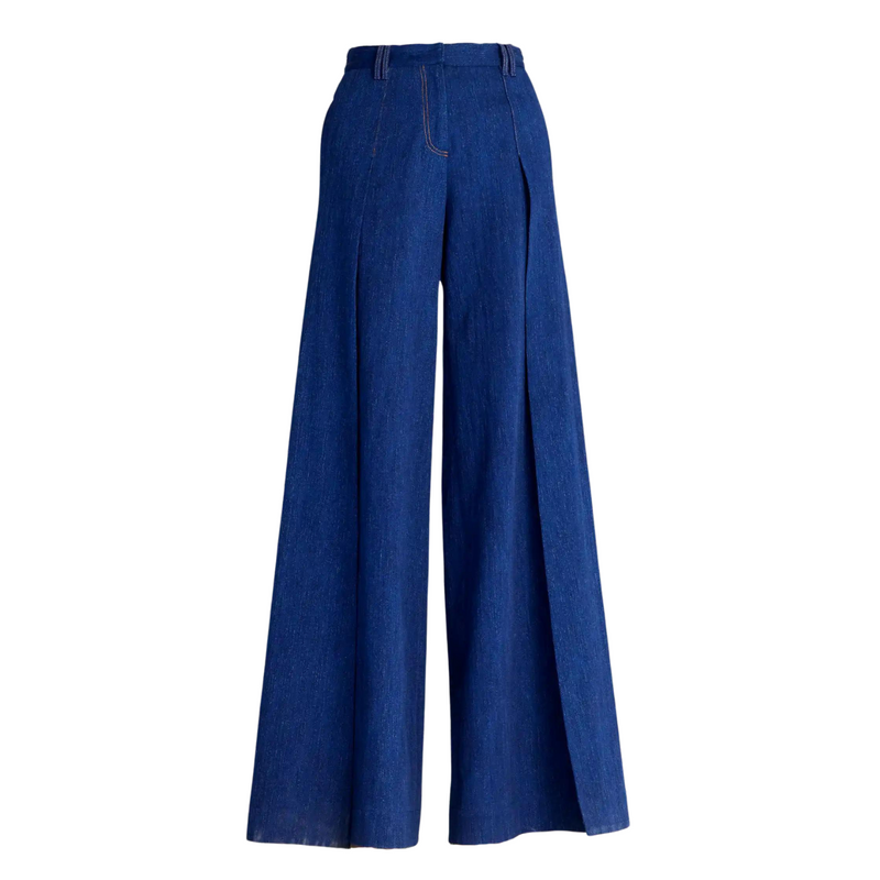 Palmer / / Harding Spliced Extra Wide Denim Trousers Timeless Martha's Vineyard 