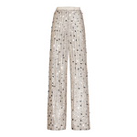 DESANTIS Embellished Sequins Couture Cream Pants Timeless Martha's Vineyard 